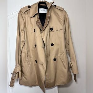 Coach Signature Lapel Short Trench Coat NWT
size small